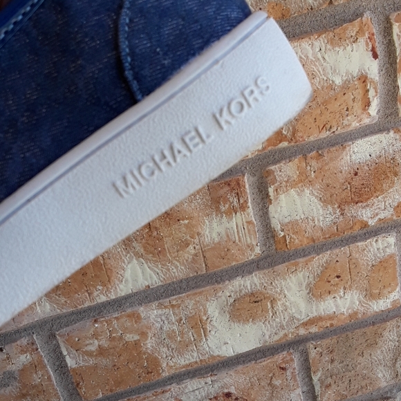 Michael Kors Denim Animal Print Slip-Ons - Picture 7 of 7